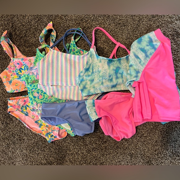 Cat & Jack Other - 👙 4 Colorful Kids’ Swimsuit Bundle Sz M7/8